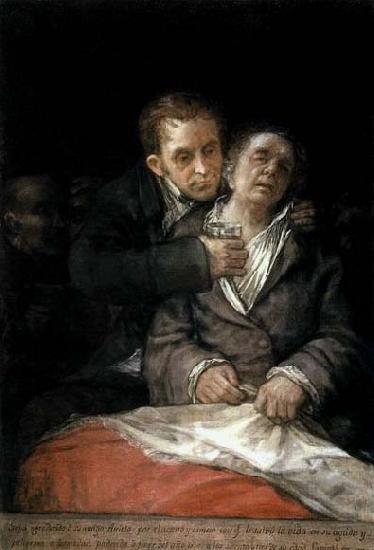 Francisco de goya y Lucientes Self-Portrait with Doctor Arrieta